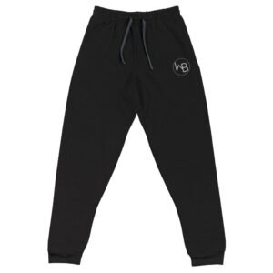 Wildbill Black Joggers with embordered grey/white logo